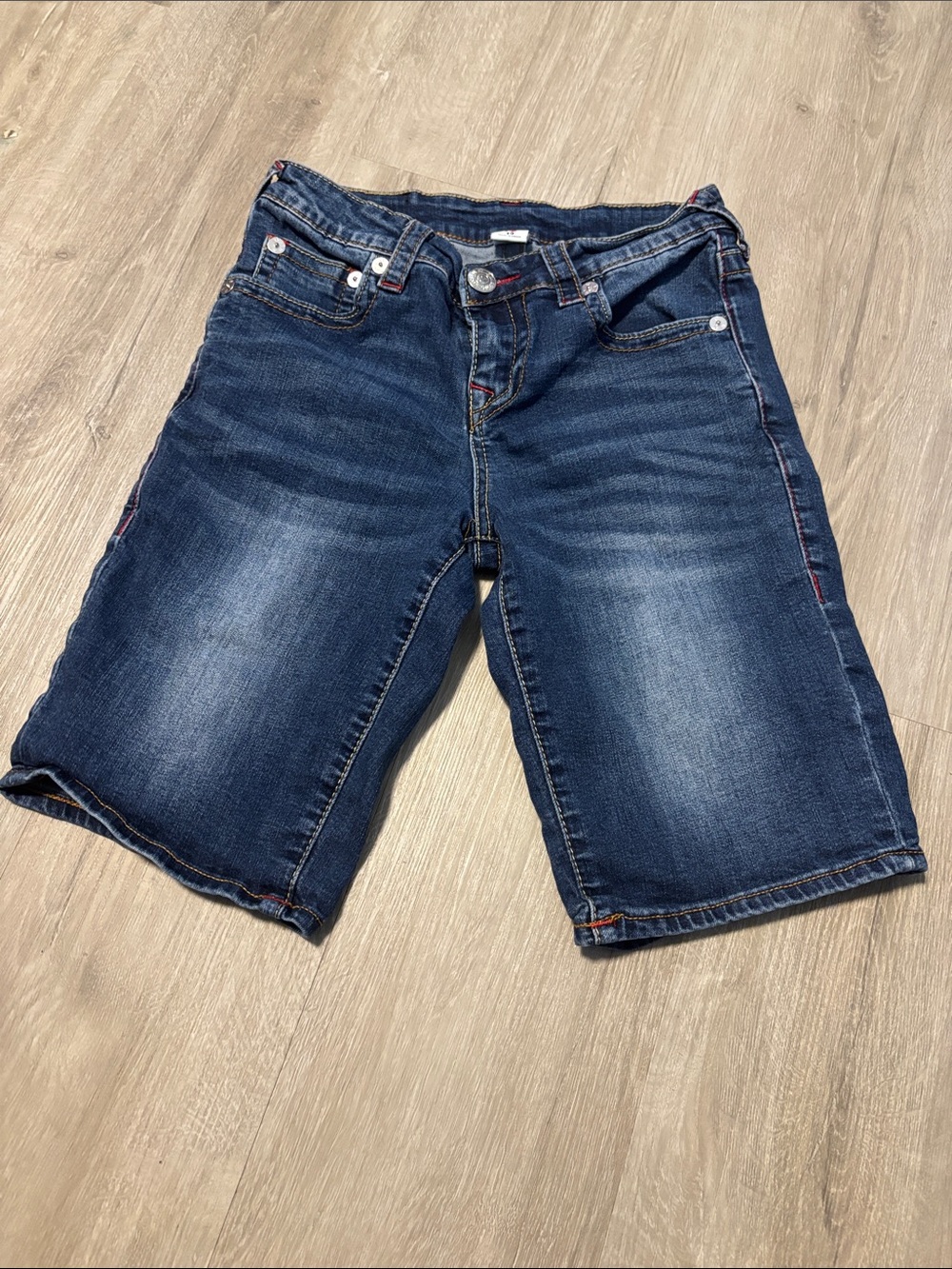 True Religion Indigo Blue Denim Bermuda Shorts